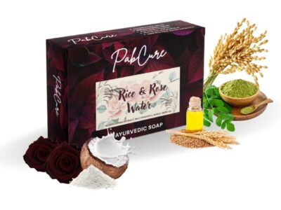 Pabcure Rice & Rose Water Soap with Moringa and Wheat germ oil-100gm (Korean Soap)