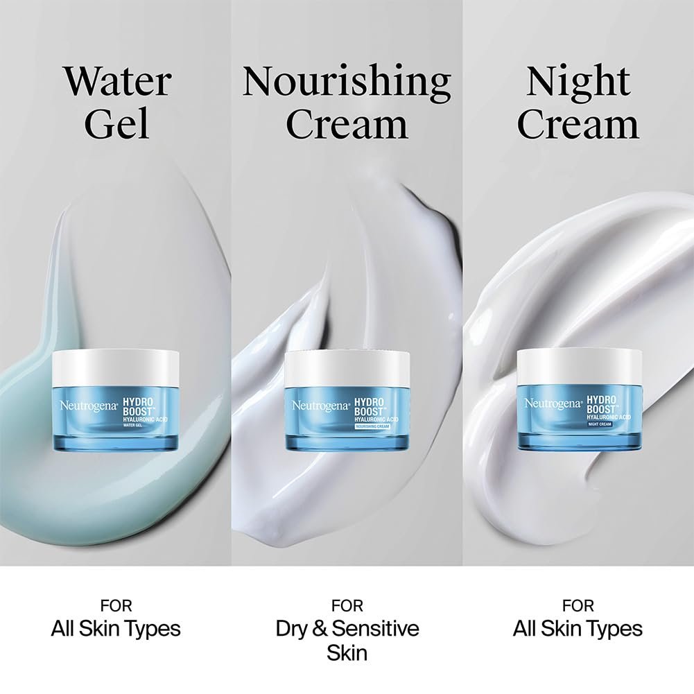 Neutrogena Hydro Boost Hyaluronic Acid Face Moisturizer 50ml | 24 hours long lasting Hydration | Oil free non sticky light water gel fast absorbing| Daily use | All Skin Types | For Men & Women 50g - Image 2