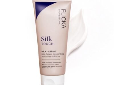 FLiCKA Silk Touch 3 in 1 Moisturizer and Primer for Face | Hydrating, Lightweight, Long-Lasting | Pore Minimizer | Dermatologically Tested | All Skin Types | Makeup Base | 60g | Cruelty-Free (Pack of 1)