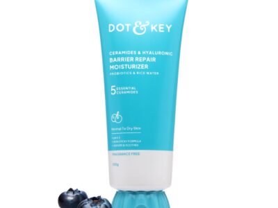 Dot & Key Barrier Repair Moisturizer For Normal, Dry, Combination & Sensitive Skin | 120 Hrs Moisturization, With 5 Ceramides & Hyaluronic | Repairs Damaged Skin Barrier, Non-Comedogenic | 100g