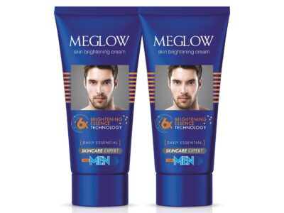 Meglow Skin Brightening & Whitening Cream For Men | Face Cream For Glowing Skin with Vitamin E | Reduces Dark Spots, Prevents Pigmentation, & Evens Tone | Pack of 2 (50g each)