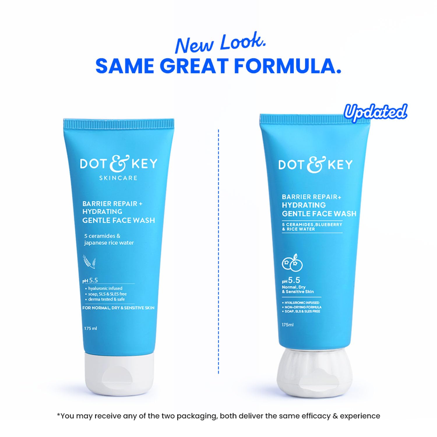 DOT & KEY Barrier Repair + Hydrating Gentle Face Wash With Probiotic | Ceremide Face Wash | For Dry Skin,Normal Skin&Sensitive Skin | Gently Cleanses Skin From Dirt & Oil For Unisex,175ML - Image 7