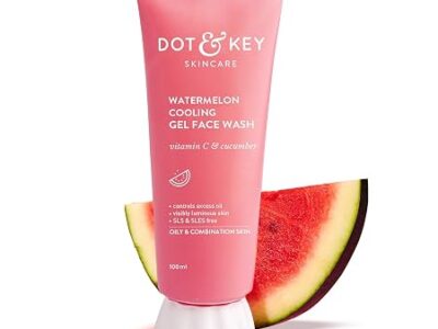 Dot & Key Watermelon Cooling Gel Face Wash With Vitamin C & Cucumber | Face Wash For Glowing Skin|Oil Free |Removes Excess Oil & Dirt | For Combination & Oily Skin| For Women & Men|100Ml