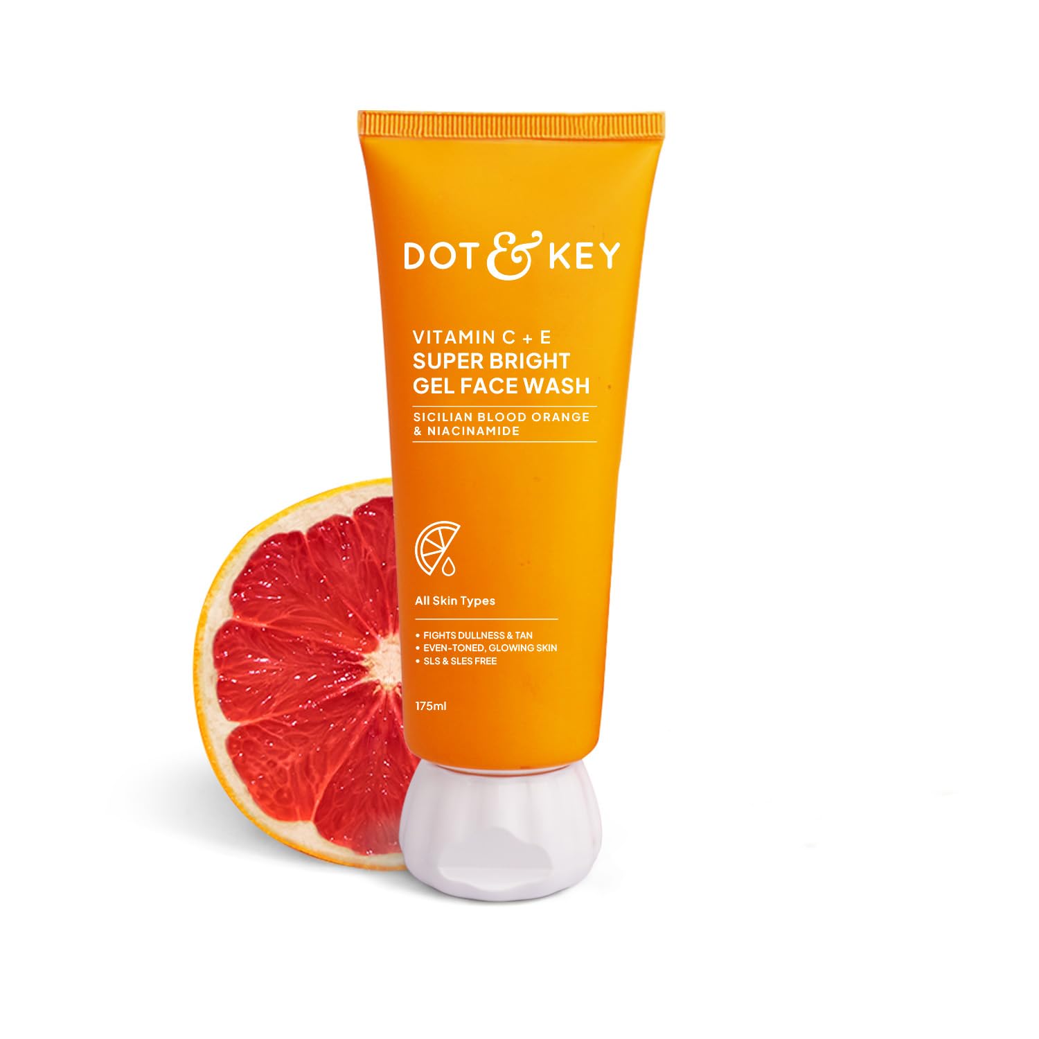 DOT & KEY Vitamin C + E Super Bright Gel Face Wash For Glowing And Brightening Skin | All Skin Types| With Triple Vitamin C| Face Wash For Women & Men|175 Ml