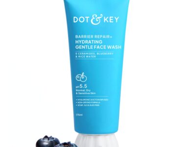 DOT & KEY Barrier Repair + Hydrating Gentle Face Wash With Probiotic | Ceremide Face Wash | For Dry Skin,Normal Skin&Sensitive Skin | Gently Cleanses Skin From Dirt & Oil For Unisex,175ML