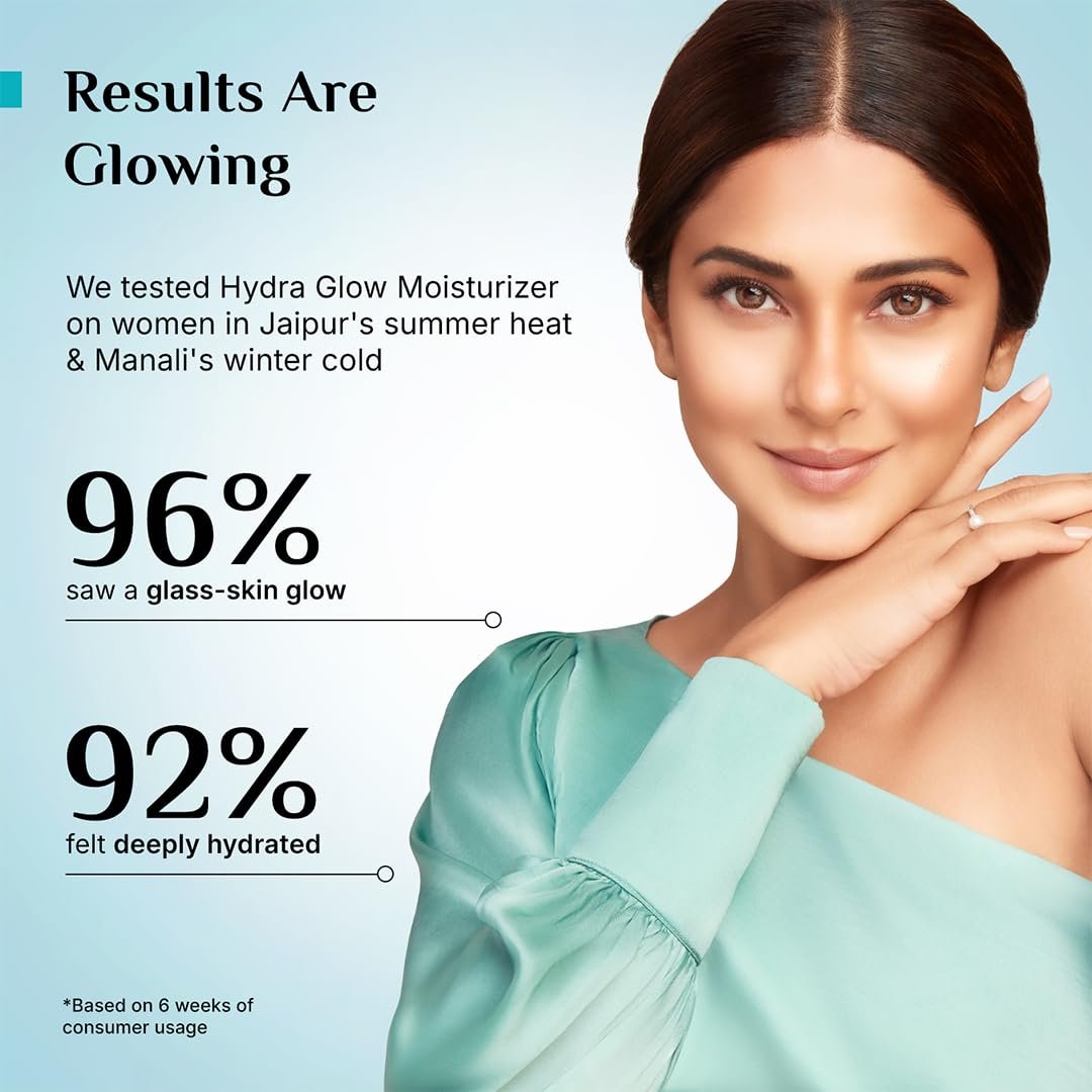 Pilgrim Korean Light Gel Oil Free Hydra Glow Moisturizer Cream 100 g| With Hyaluronic Acids, 3% Niacinamide, Rice Water for 5x Hydration & Instant Glass Skin | Hydrating Gel for All Skin Type - Image 7