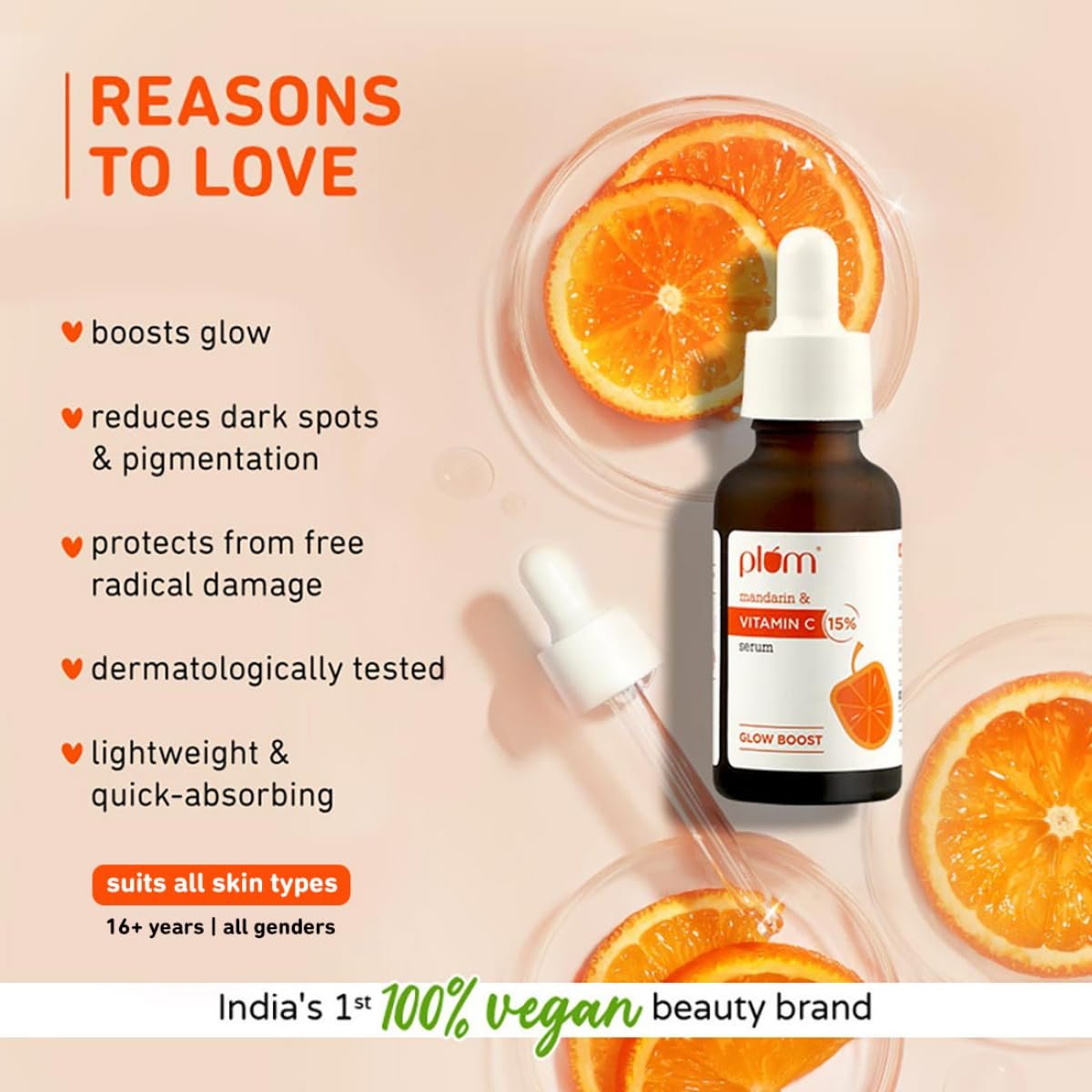 Plum 15% Vitamin C Advanced Serum for Brighter, Healthier Looking Skin